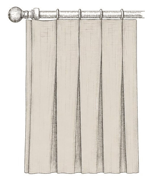 Box pleat curtain heading