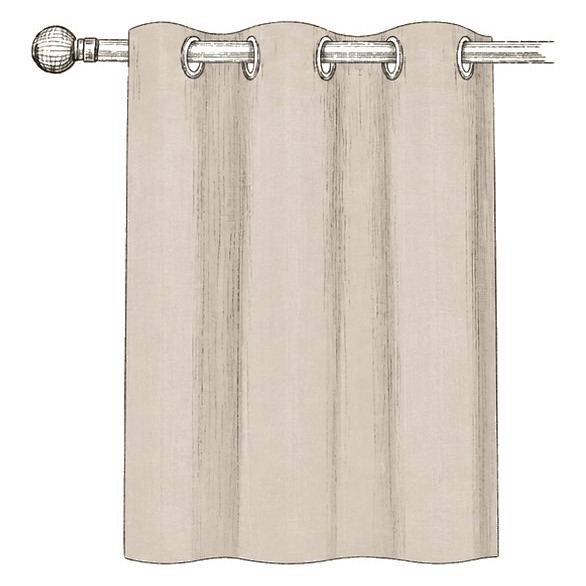 Eyelet heading curtain