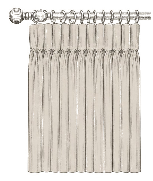 Goblet curtain heading