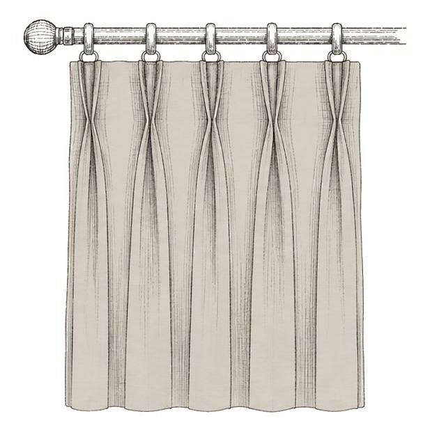 Pinch pleat curtain heading