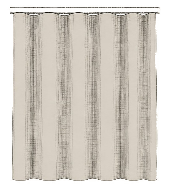 Wave curtain heading