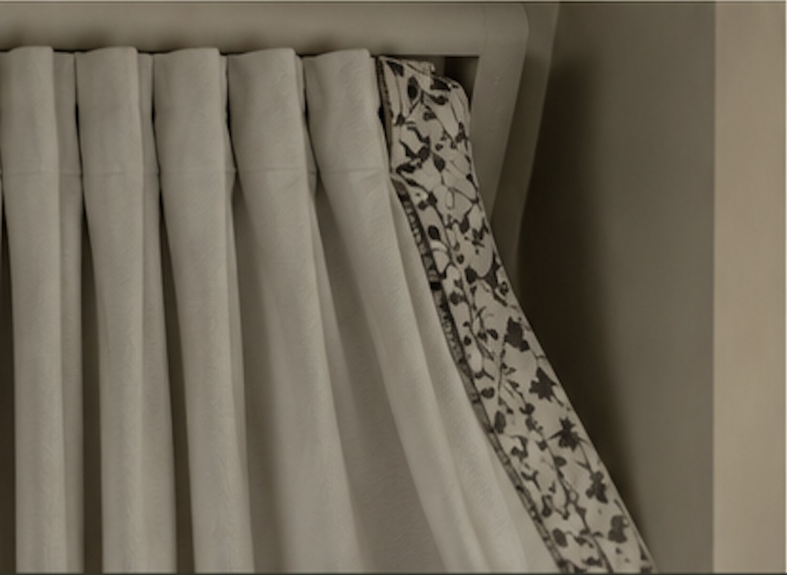 Curtain lining detail made by Drape & Dwell